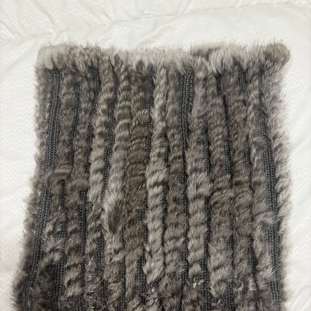 Real Rabbit Fur Scarf - Picture 2 of 8